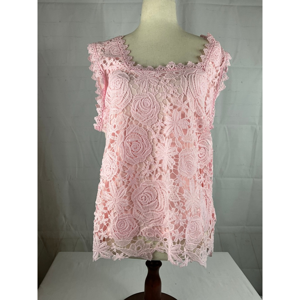 Women's Lace Top Pink Size XL
